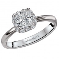 Halo Semi-Mount Diamond Ring