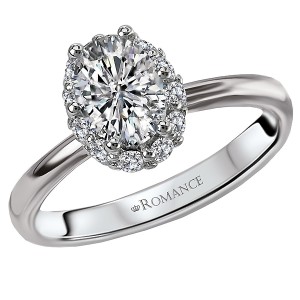 Halo Semi-Mount Diamond Ring