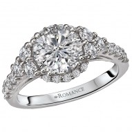 Halo Semi-Mount Diamond Ring