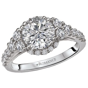 Halo Semi-Mount Diamond Ring