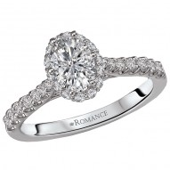 Halo Semi-Mount Diamond Ring
