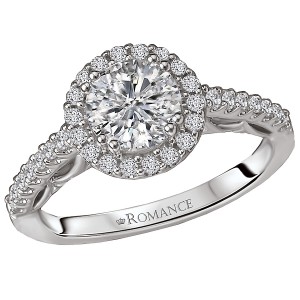 Halo Semi-Mount Diamond Ring