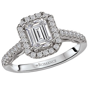 Halo Semi-Mount Diamond Ring