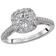 Halo Semi-Mount Diamond Ring
