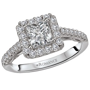 Halo Semi-Mount Diamond Ring