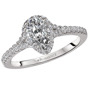 Halo Semi-Mount Diamond Ring