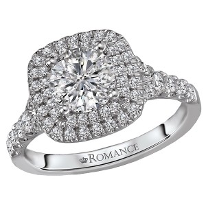 Halo Semi-Mount Diamond Ring