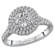 Halo Semi-Mount Diamond Ring