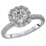 Halo Semi-Mount Diamond Ring