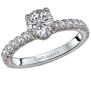 Peg Head Semi-Mount Diamond Ring