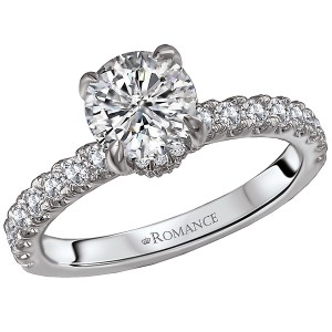 Peg Head Semi-Mount Diamond Ring