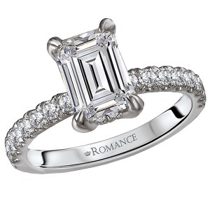 Peg Head Semi-Mount Diamond Ring