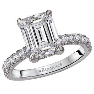 Peg Head Semi-Mount Diamond Ring