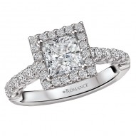 Halo Semi-Mount Diamond Ring