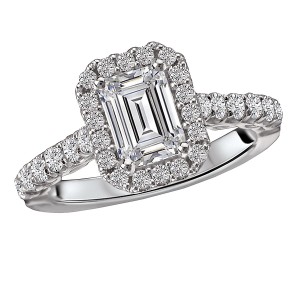 Halo Semi-Mount Diamond Ring