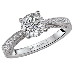 Peg Head Semi-Mount Diamond Ring