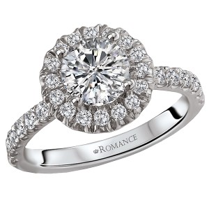 Halo Semi-Mount Diamond Ring