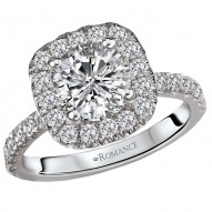 Halo Semi-Mount Diamond Ring