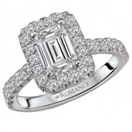 Halo Semi-Mount Diamond Ring