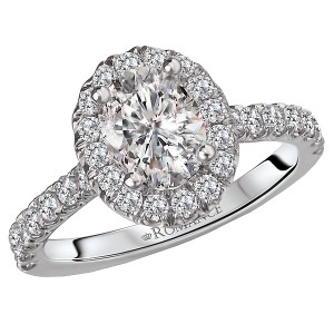 Halo Semi-Mount Diamond Ring