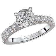 Peg Head Semi-Mount Diamond Ring