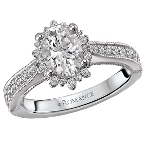 Halo Semi-Mount Diamond Ring