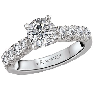 Peg Head Semi-Mount Diamond Ring