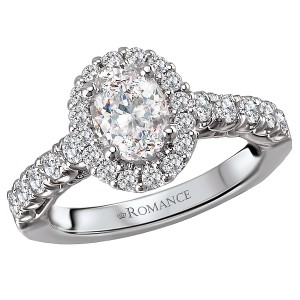 Halo Semi-Mount Diamond Ring