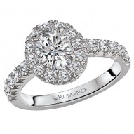 Halo Semi-Mount Diamond Ring