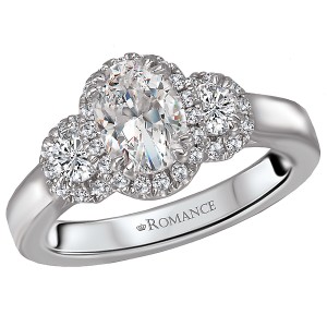Halo Semi-Mount Diamond Ring