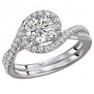Halo Semi-Mount Diamond Ring
