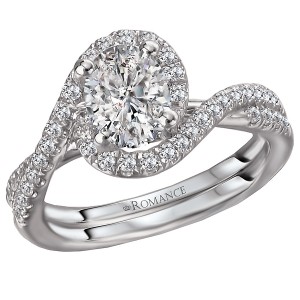 Halo Semi-Mount Diamond Ring