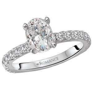 Peg Head Semi-Mount Diamond Ring