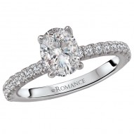 Peg Head Semi-Mount Diamond Ring