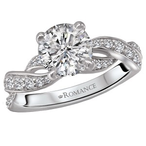 Peg Head Semi-Mount Diamond Ring