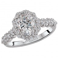 Halo Semi-Mount Diamond Ring