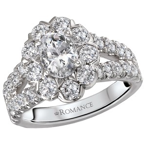 Halo Semi-Mount Diamond Ring