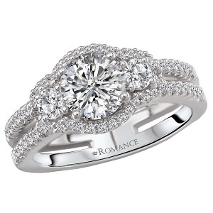 Split Shank Semi-Mount Diamond Ring