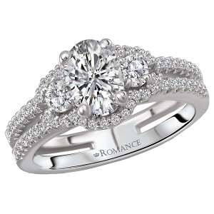 Split Shank Semi-Mount Diamond Ring