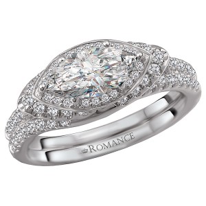 Halo Semi-Mount Diamond Ring