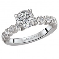 Peg Head Semi-Mount Diamond Ring