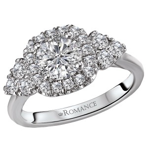 Halo Semi-Mount Diamond Ring