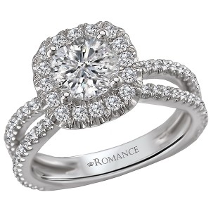 Peg Head Semi-Mount Diamond Ring