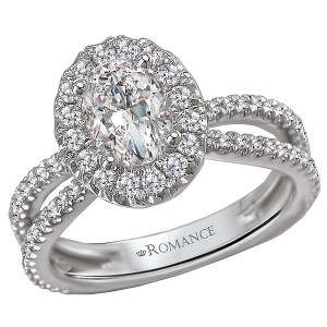 Peg Head Semi-Mount Diamond Ring