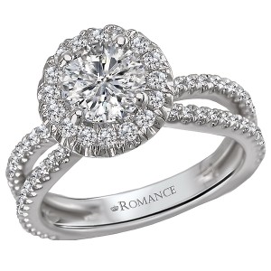 Peg Head Semi-Mount Diamond Ring