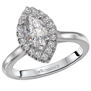 Halo Semi-Mount Diamond Ring