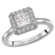 Halo Semi-Mount Diamond Ring