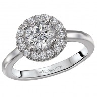 Halo Semi-Mount Diamond Ring
