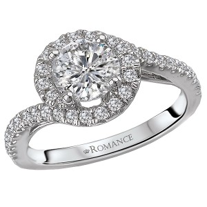 Halo Semi-Mount Diamond Ring