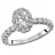 Halo Semi-Mount Diamond Ring